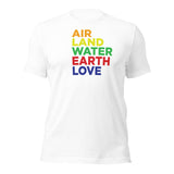 Air Land Water Earth Love Tee White