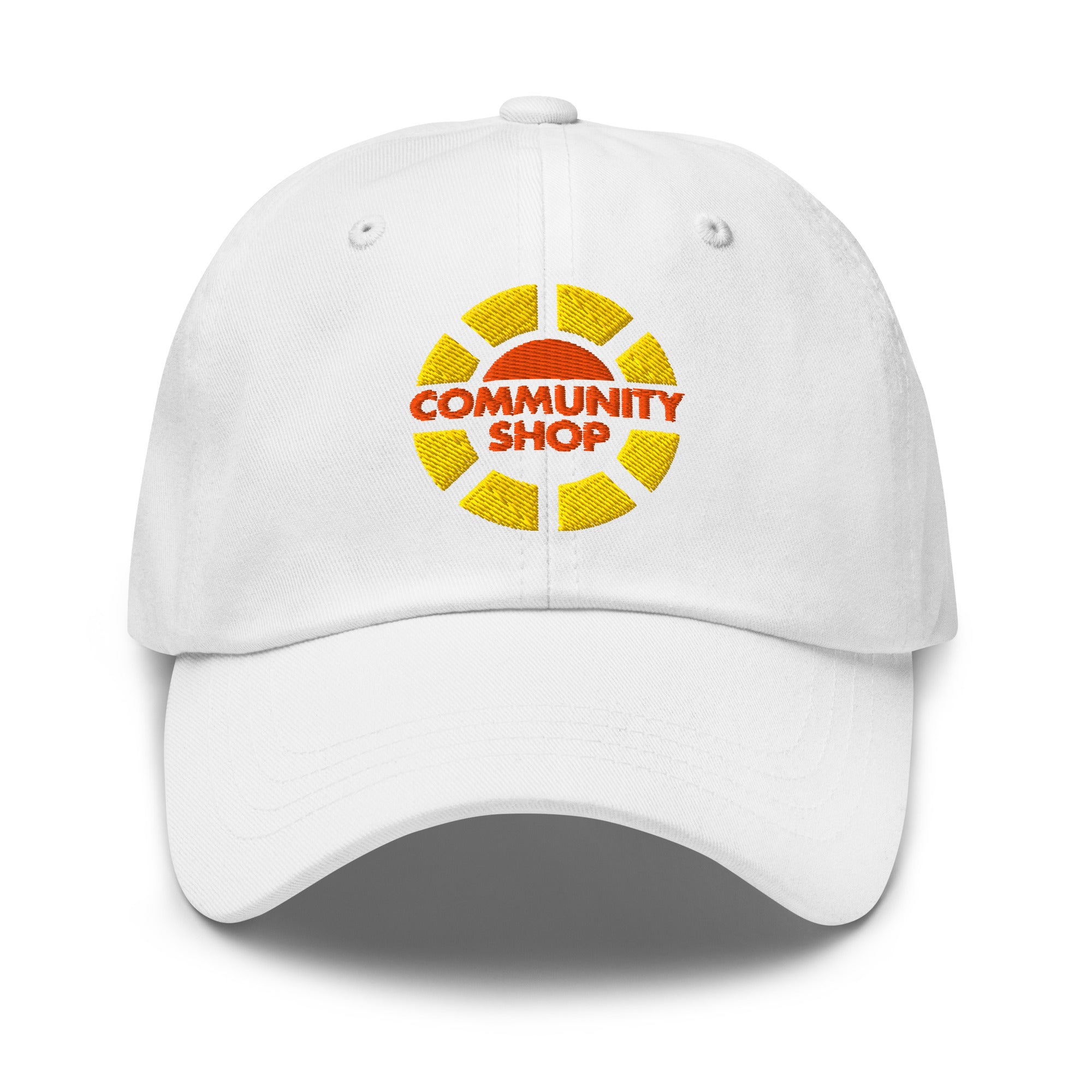 Community Shop Baseball Hat White