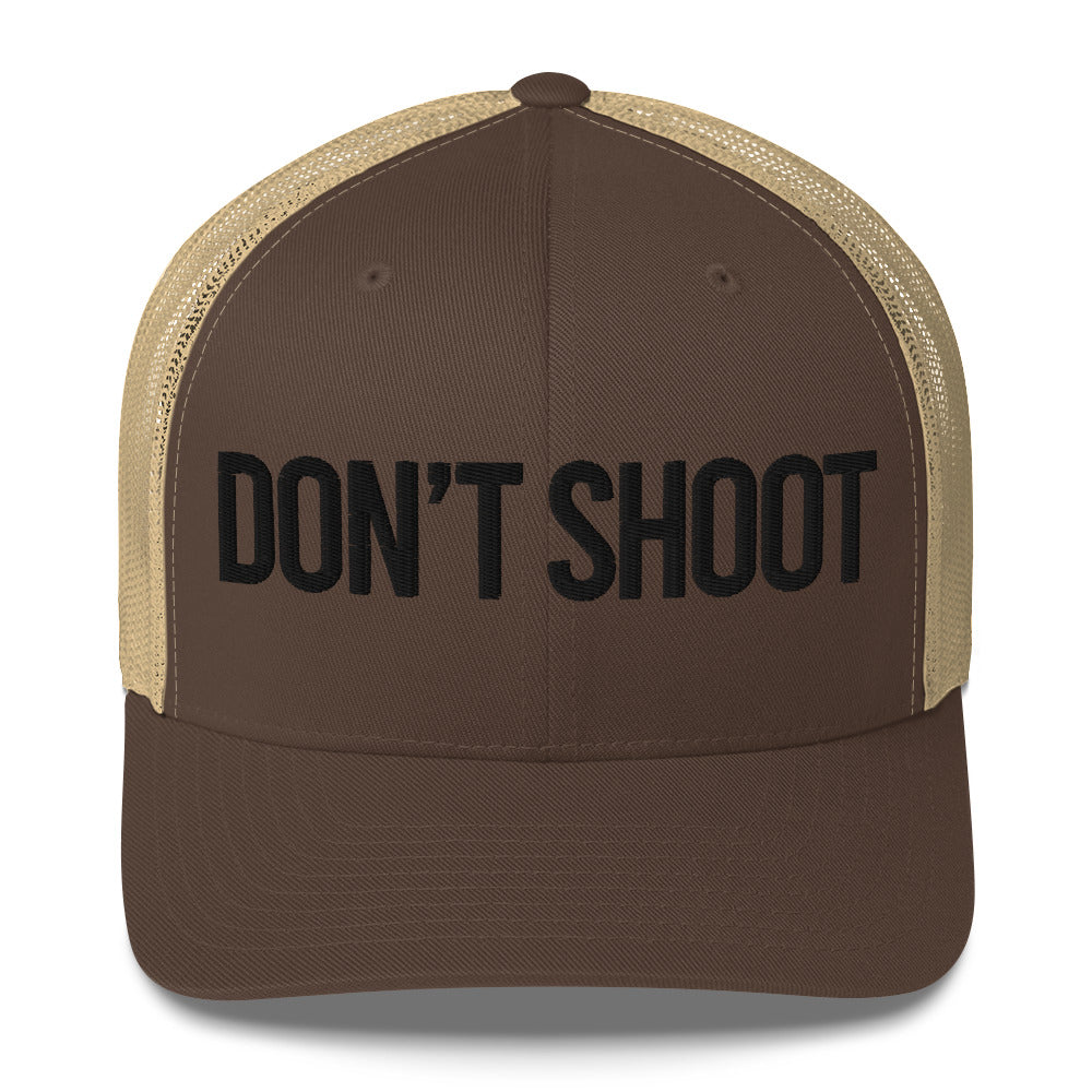 Don't Shoot Trucker Cap Brown Khaki