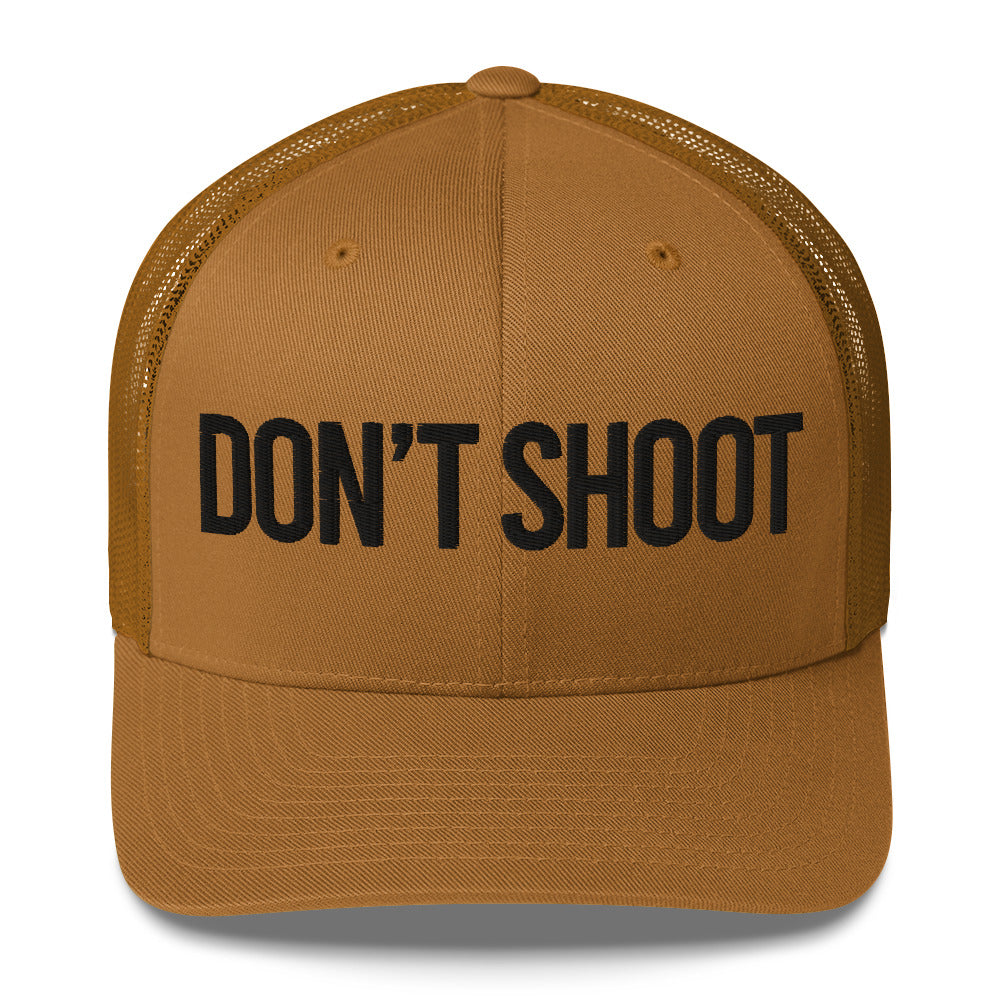 Don't Shoot Trucker Cap Caramel