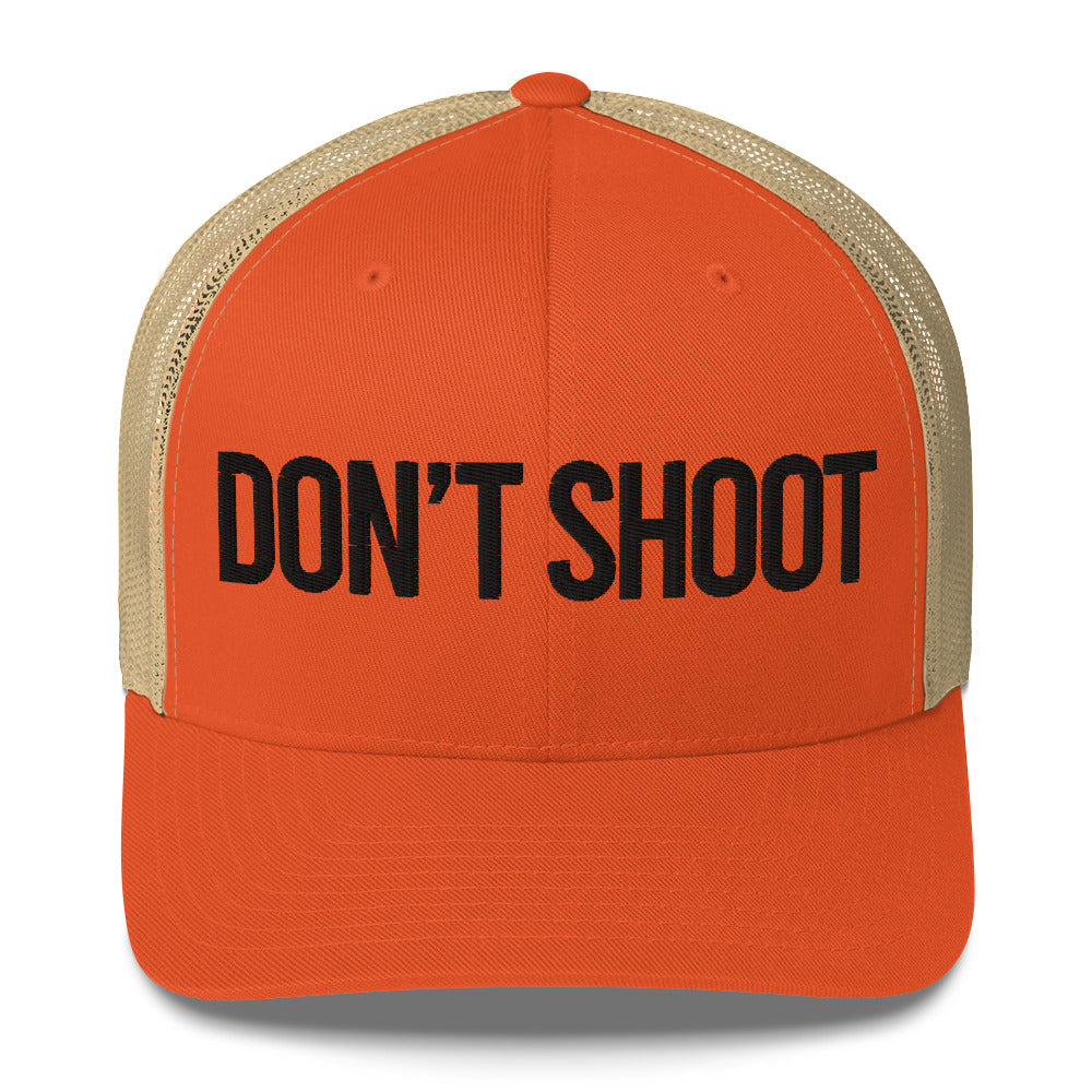 Don't Shoot Trucker Cap Orange