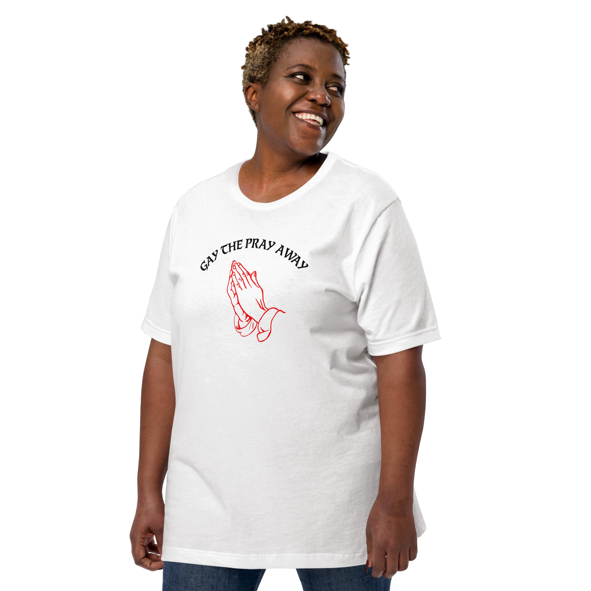 Gay The Pray Away - White Tee Model 1