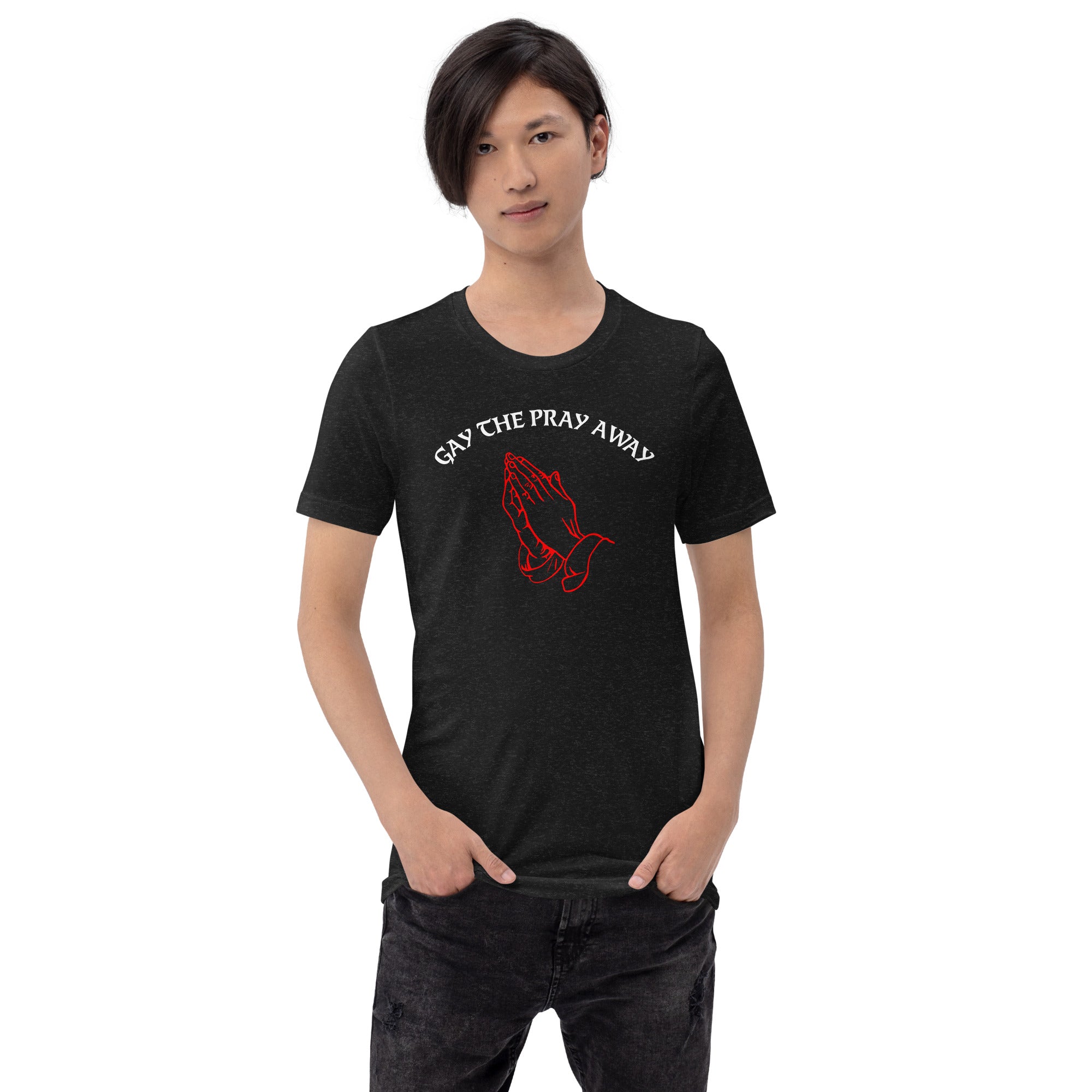 Gay The Pray Away Black Tee Model 2