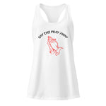 Gay the Pray Away Fitted Racerback White