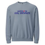 Grateful for Civil Servants Crewneck Sweatshirt Blue Jean