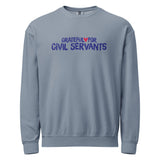 Grateful for Civil Servants Crewneck Sweatshirt Blue Jean