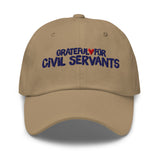 Grateful for Civil Servants Embroidered Hat Khaki