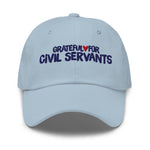 Grateful for Civil Servants Embroidered Hat Light Blue