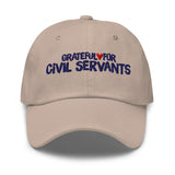 Grateful for Civil Servants Embroidered Hat Khaki