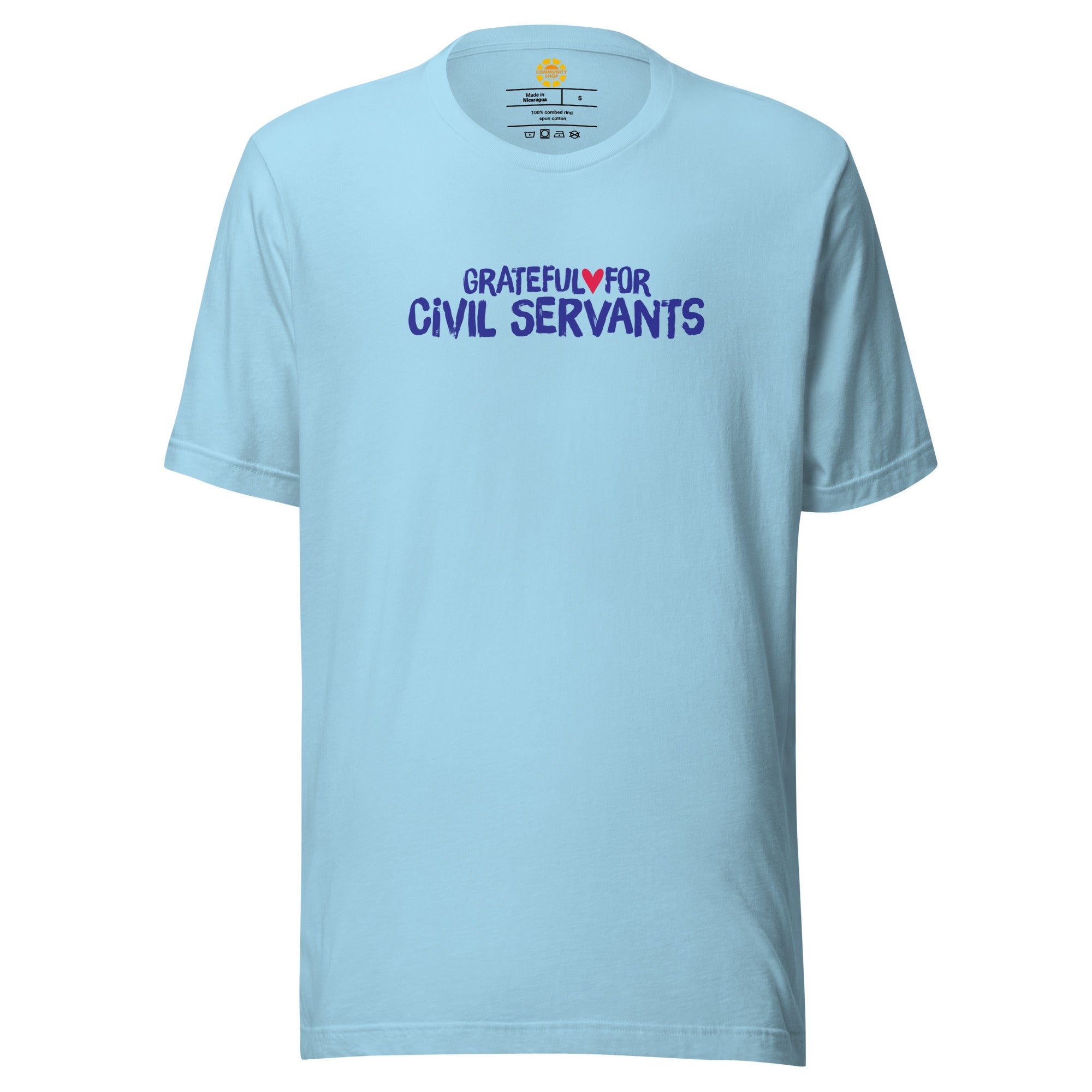 Grateful for Civil Servants Shirt Light Blue