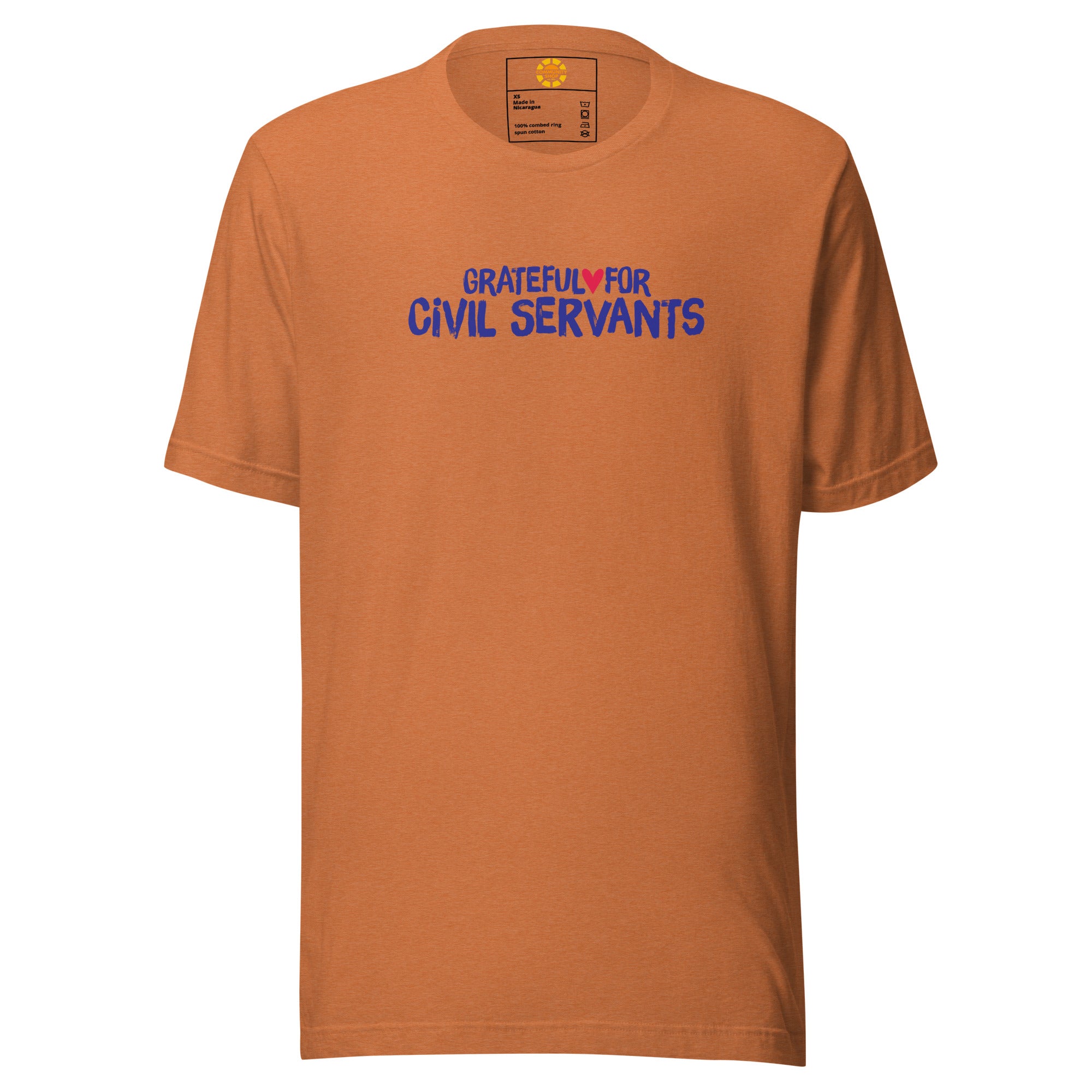 Grateful for Civil Servants Shirt Orange
