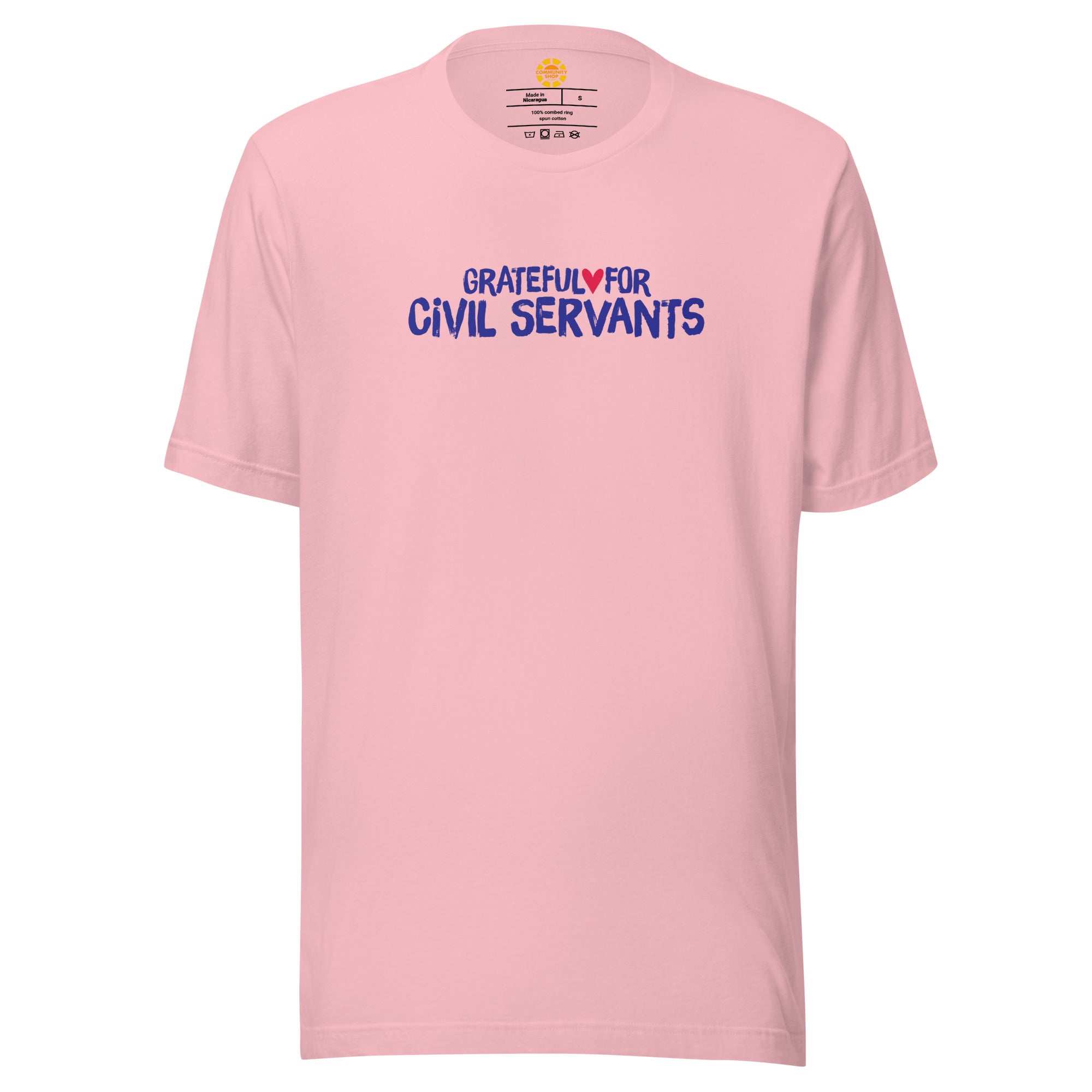 Grateful for Civil Servants Shirt Pink