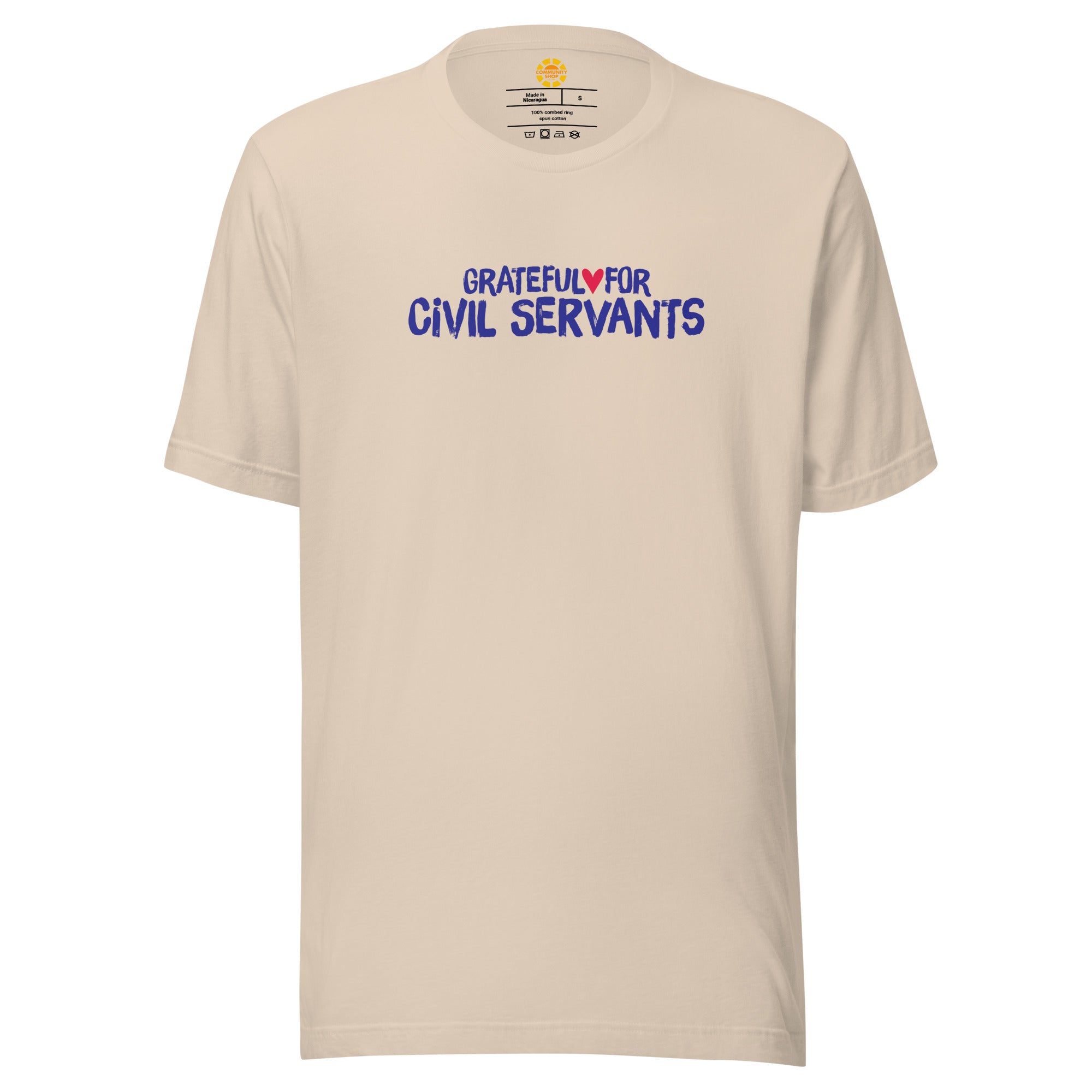 Grateful for Civil Servants Shirt Soft Cream