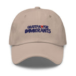 Grateful for Immigrants Embroidered Hat Stone