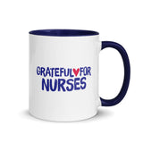 Grateful for Nurses Mug Blue