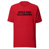 People Over Billionaires Tee Red