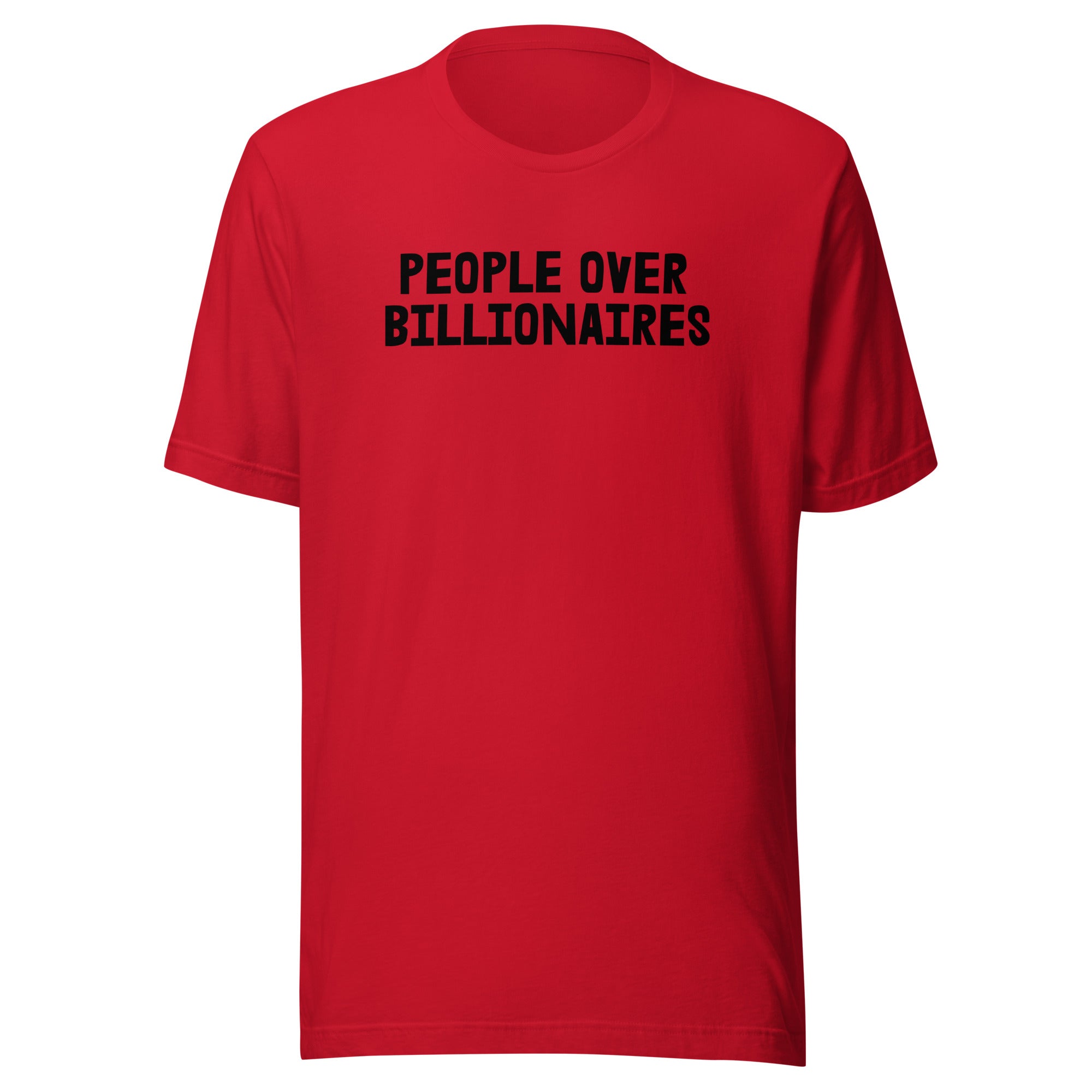 People Over Billionaires Tee Red