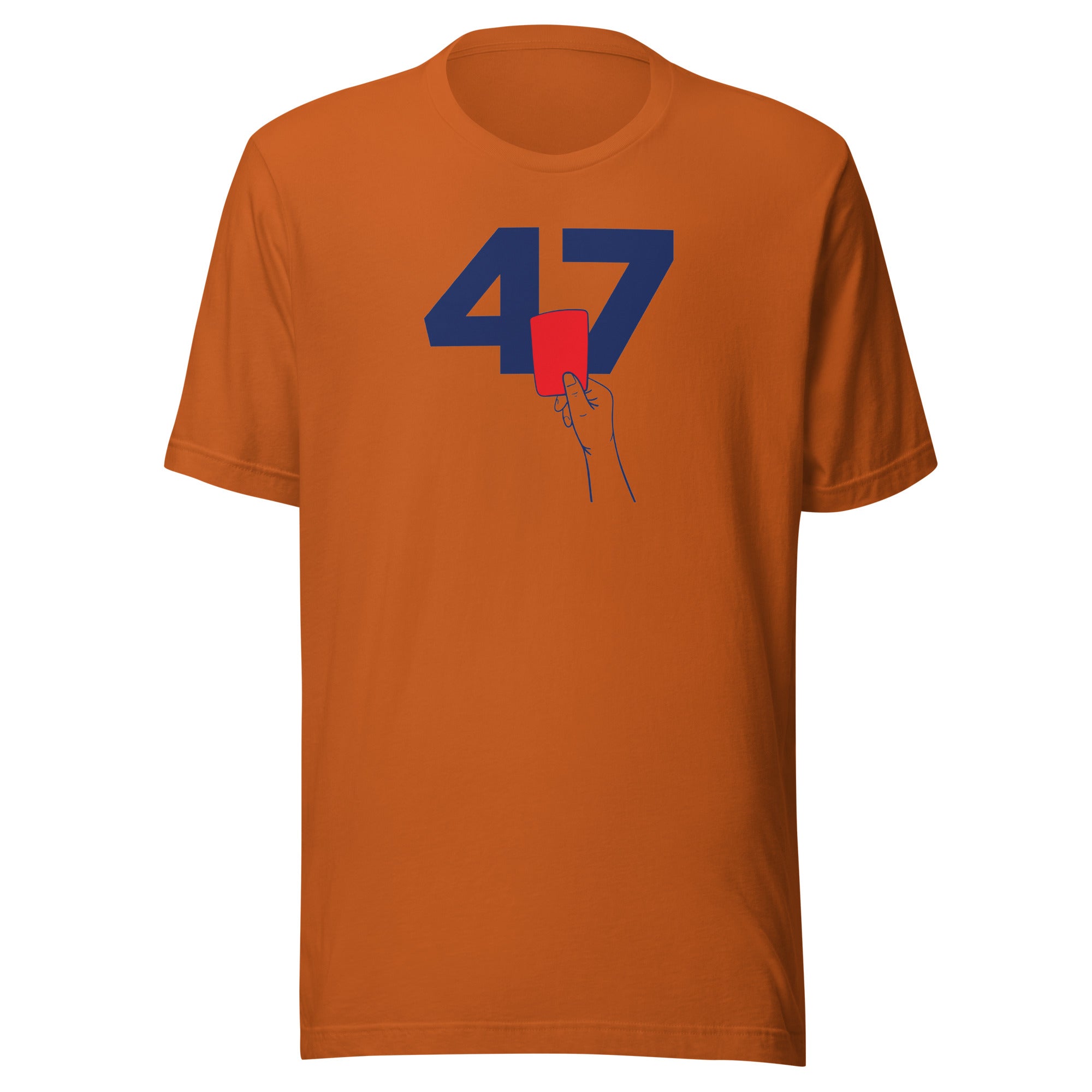 Red Card 47 Orange Shirt