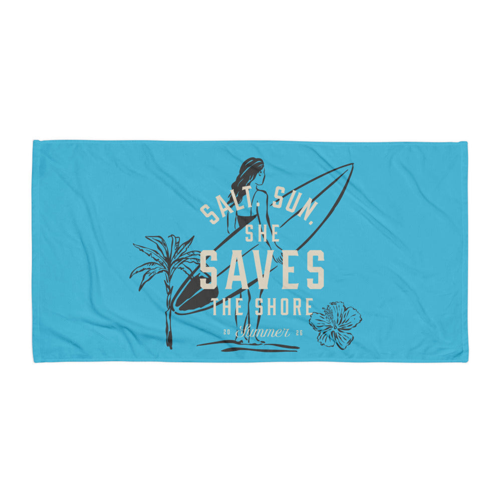 She Saves the Shore Towel 1