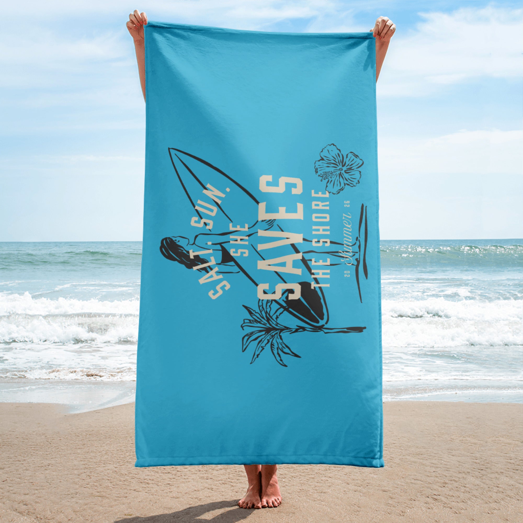 She Saves the Shore Towel 2